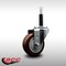 Service Caster 3.5'' SS Maroon Poly Wheel Swivel 3/4'' Expanding Stem Caster SCC-SSEX20S3514-PPUB-MRN-34 - alternate 4